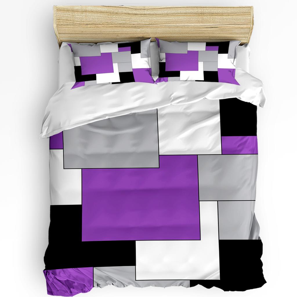 Yellow Grey Black Patchwork Abstract Art Medieval Style Duvet Cover Pillow Case Bedding Set Quilt Cover Double Bed Home Textile