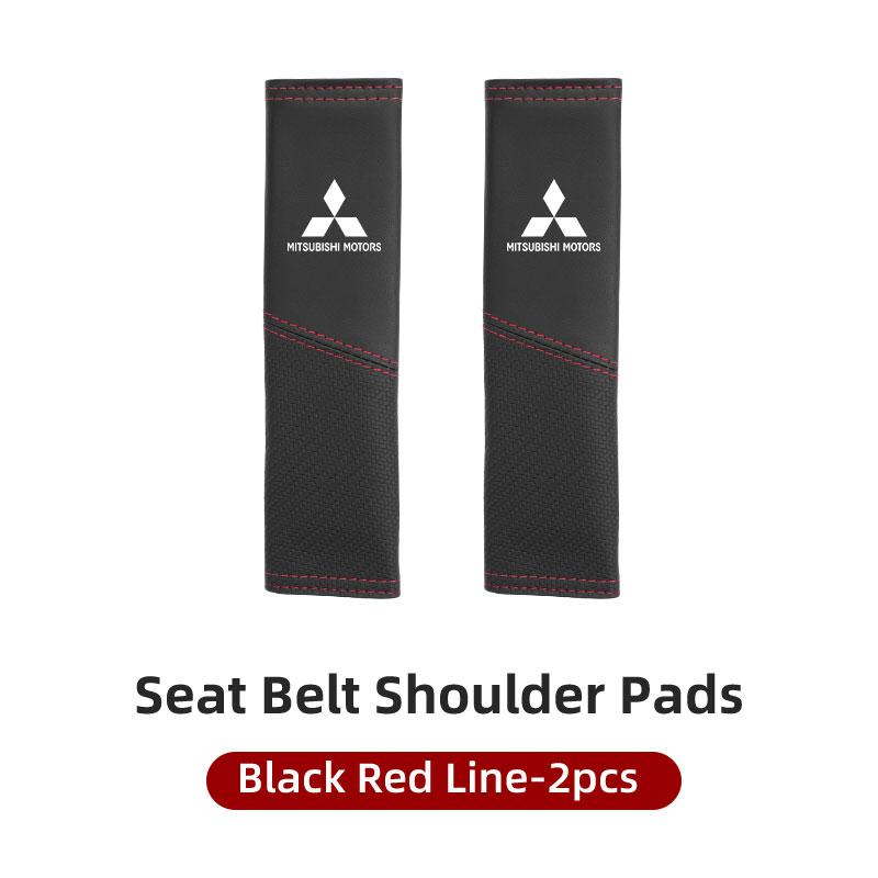 1/2PCS Car Safety Belt Adjustable Shoulder Strap Protector Pad Accessories For Mitsubishi Outlander Lancer L200 ASX Pajero