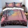 Fantasy Trees and Mushrooms Bedding Sets Duvet Cover Sets Duvet Covers Pillowcases(1 * Duvet Cover 2 * Pillowcases Without Duvet Insert)