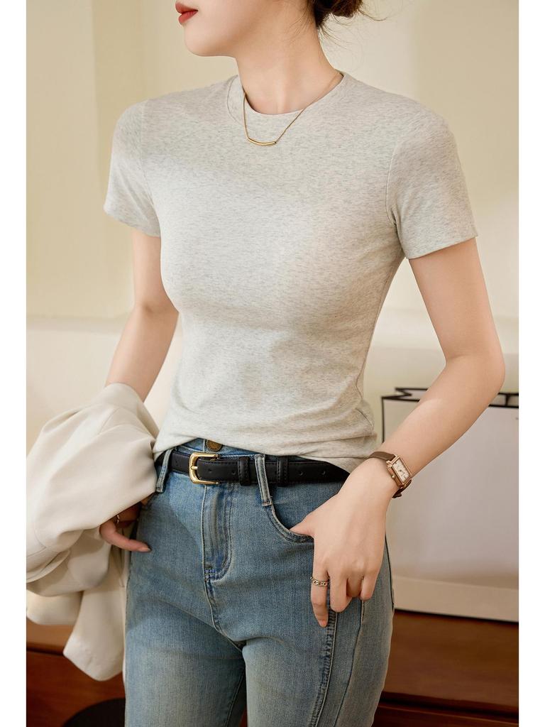 2026 Premium Women's Slim-Fit Short-Sleeve Cotton T-Shirt