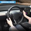 For Tesla Model 3 Model Y 2023 2022  Accessories Carbon Fiber Sticker Car Steering Wheel Cover Gear Shift Cover
