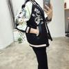 Giacca Bomber da Donna in Raso Sukajan Ricamata Baseball Cappotto Floreale Harajuku Autunno Seta Giapponese Ragazze