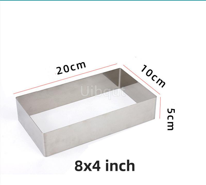 5cm Height Rectangle Thick 304 Stainless Steel Mousse Ring Tiramisu Cake Mold Cheese Fondant Baking Tool Household DIY Bakeware