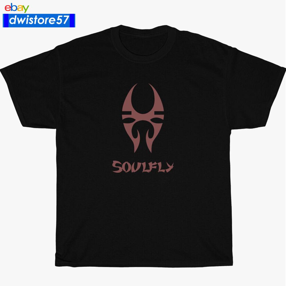 

SOULFLY Metal Rock Band Logo Темно-белая футболка унисекс