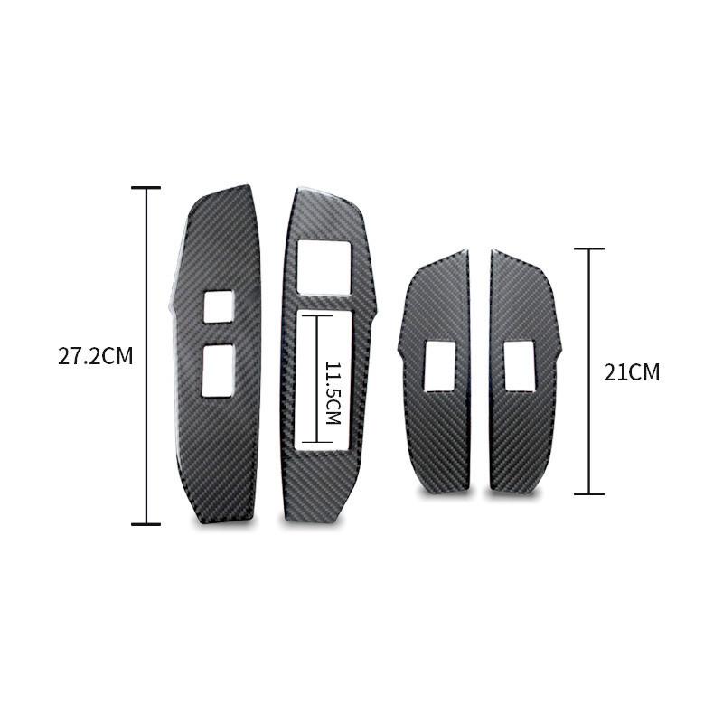 Car Door Handle Windows Control Panel Decorative Cover Trim Strips Carbon Fiber Sticker For Lexus NX200 Car Interior