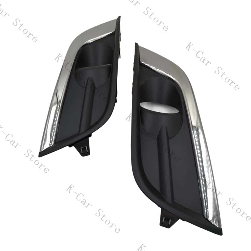 For Renault Koleos 2017 2018 Front Bumper Fog Light Cover Grille Shell Cap Chrome Cover Car Accessories