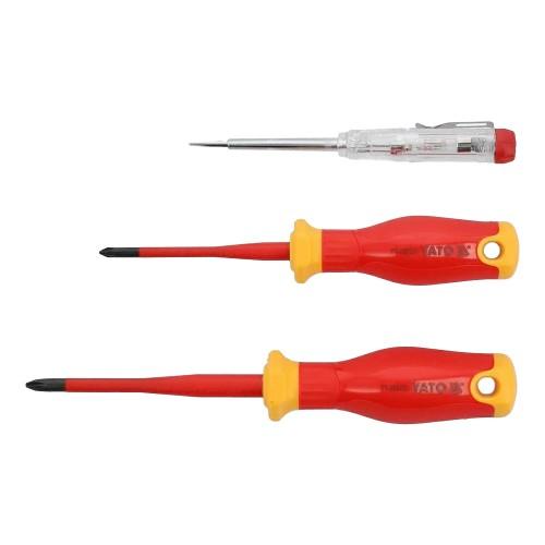 Yato Slim Insulated Screwdriver Set (Pack of 3)