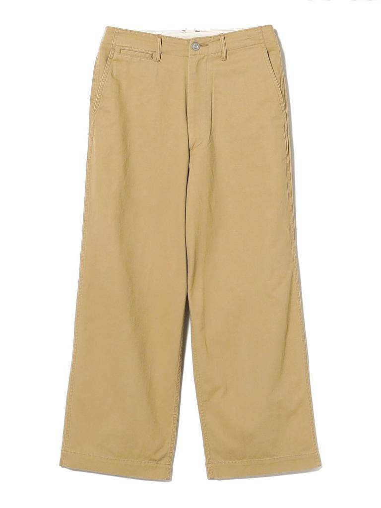 Beams Boy Women's Wide Chino Work Pants, Beige 2