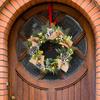  Beautiful Christmas Wreath Illuminated Pine Cone Christmas Wreath with Branches Delicate LED Outdoor Decors