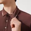 SEVEN Men's Non-Deforming Collar Long Sleeve Polo Shirt