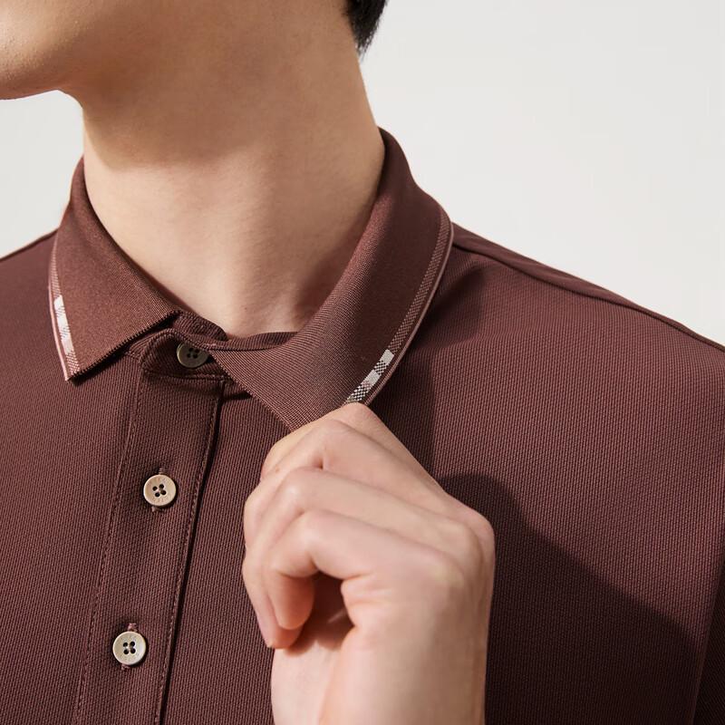 SEVEN Men's Non-Deforming Collar Long Sleeve Polo Shirt