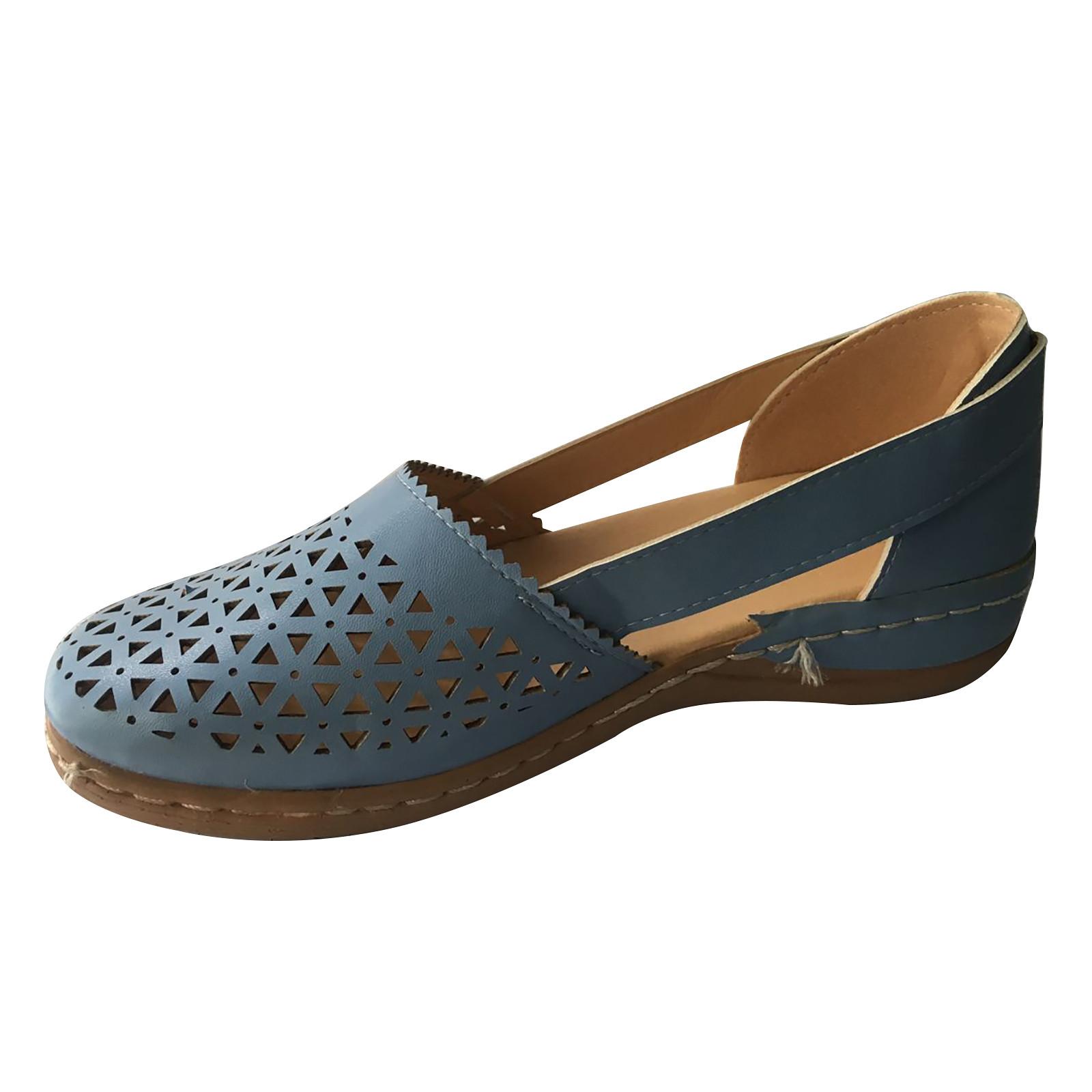 

Летние женские модные повседневные и удобные сандалии открытого кроя 39 светло-синий