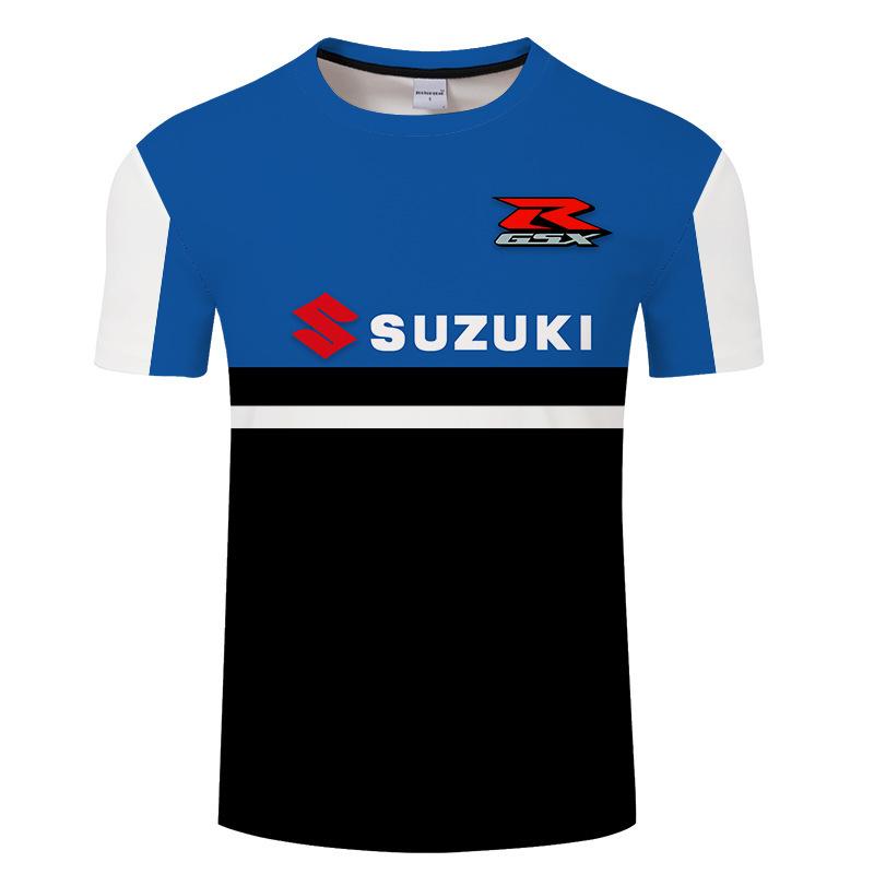 Men's 3D Printed T-Shirt Outdoor Fitness Car Race Breathable Quick Drying Sports Short Sleeve O-Neck Pullover Casual Top