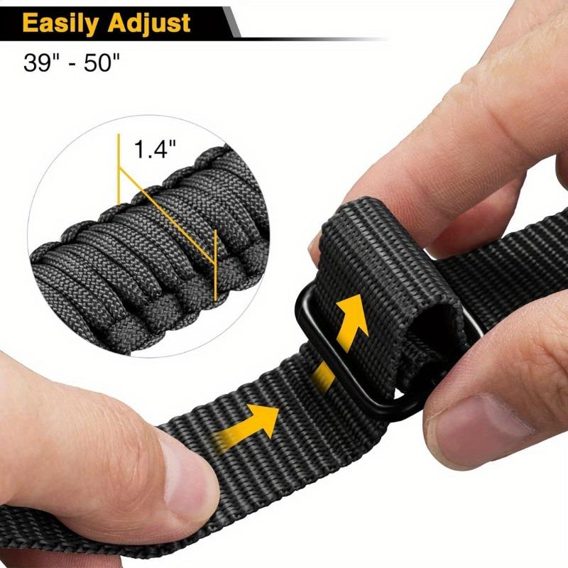 Shotgun Sling 550 Paracord Rifle Sling with Tri-Lock Swivel Adjustable Length 2 Point Sling Rifle Paracord Strap for Outdoor