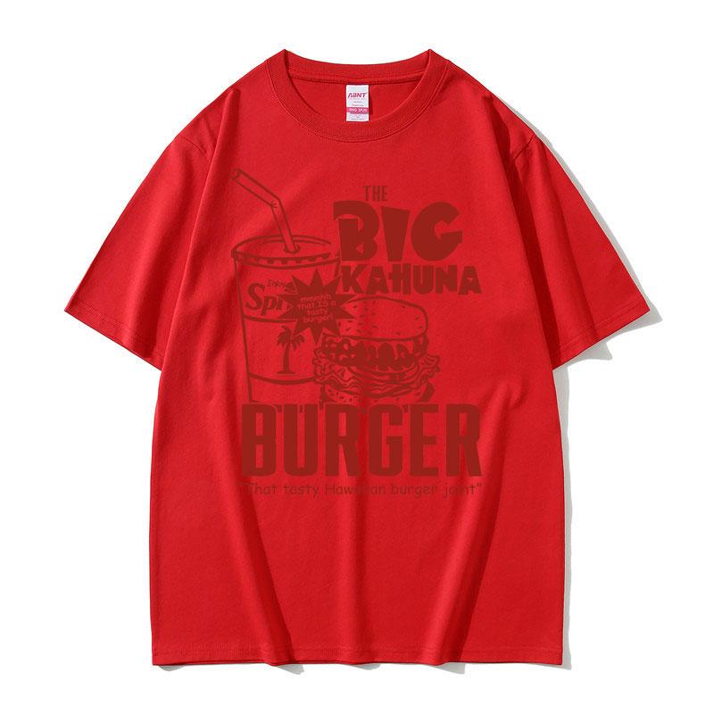 

2026 Summer The Big Kahuna Burger Print Cotton TShirt Unisex Hip Hop Sport Casual Breathable Plus Size Loose Tops Y2k S