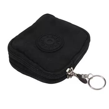 1Pc Women's Mini Nylon Zipper Wallet, Portable Coin Change Purse, All-in-One Organizer for Credit Card, ID, Key, Earphone