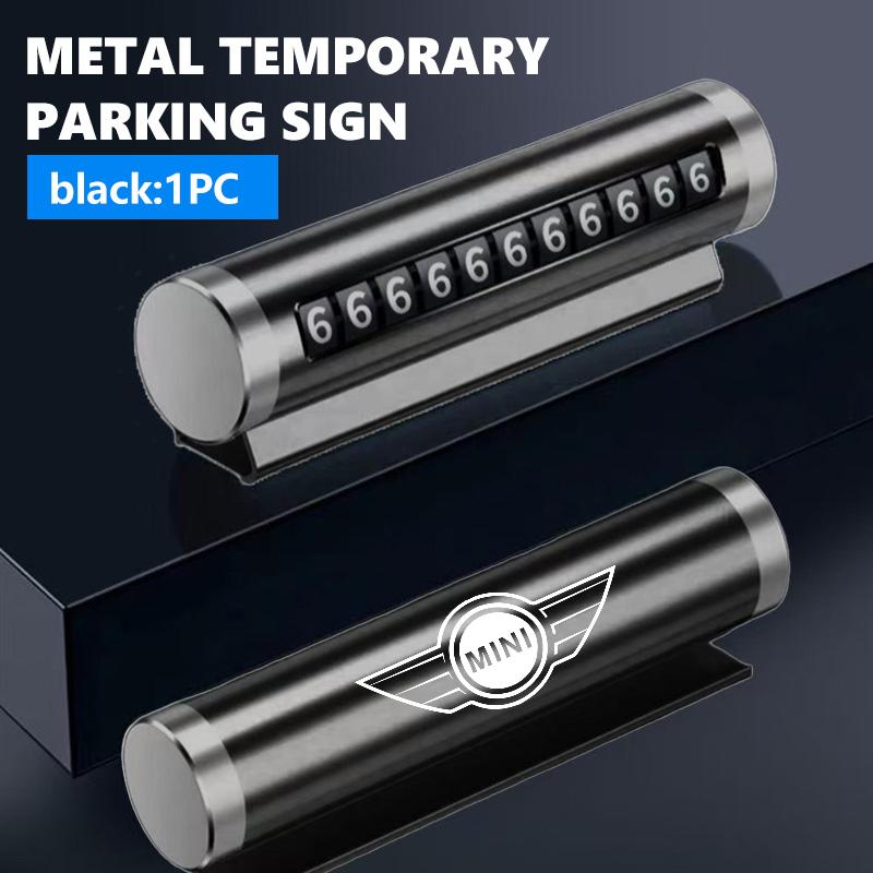 Car Phone Number Plate Temporary Parking Stickers Rotate Park Stop For MINI Cooper R60 R56 F56 F55 F57 F60 Countryman qclyn77