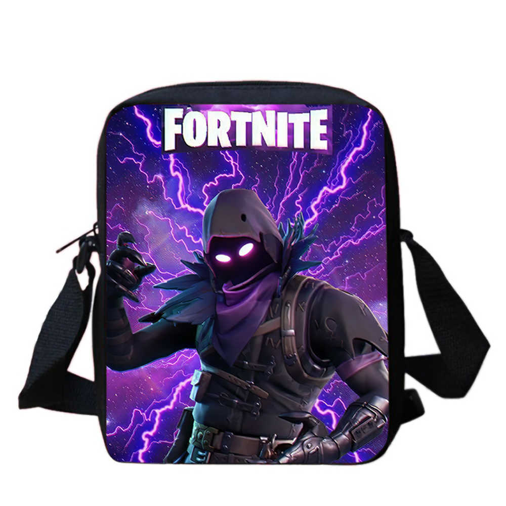Cute Fortnite Cartoon Shoulder Crossbody Bag, Unisex Kids Aged 5-8, Light Printed Storage Handbag for Elementary Children