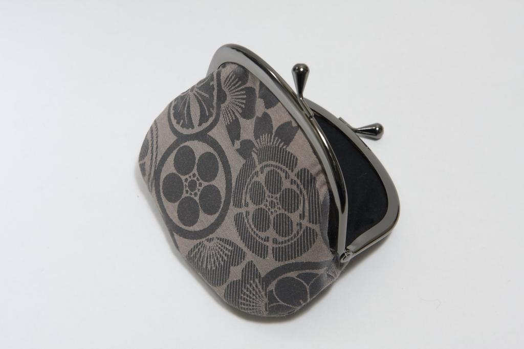 Hasegawa Familienwappen Muster Verschluss Handgefertigt von Kyoto Made in Grün Geldbörse, Kunsthandwerker, Japan,