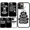 Love Ice Hockey Quotes Phone Case Cover for iPhone 17 Air 16 16e 15 13 14 11 12 Pro Max Plus Coque Fundas Shell