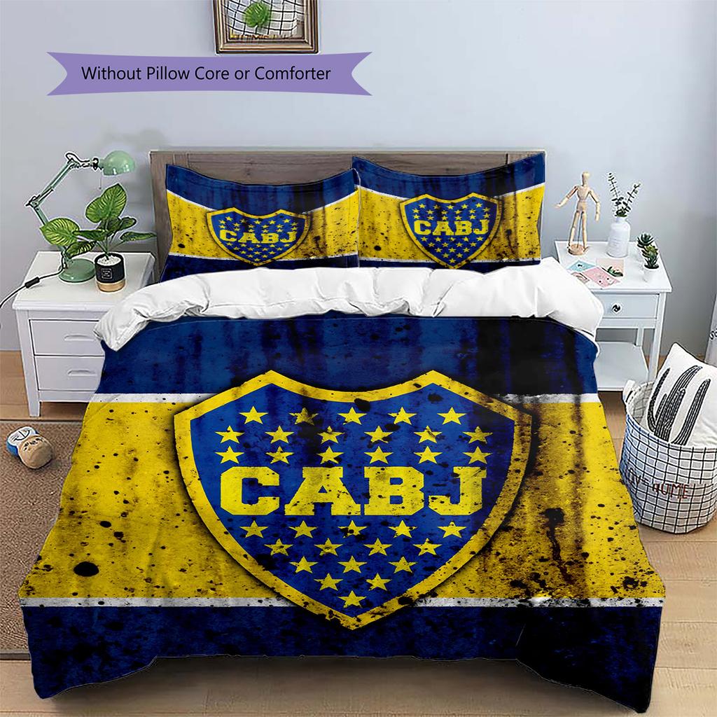 Boca Juniors Pattern Bedding Quilt Set Home Decoration Gift (1 * duvet cover + 2 * pillowcase without core)