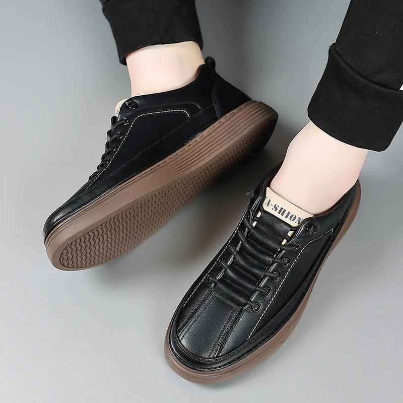 Fashion Breathable Sports Shoes Men 2024 Spring Autumn New Designer Leather Sneakers Male  Fashion Casual Designer Zapatos De Hombre