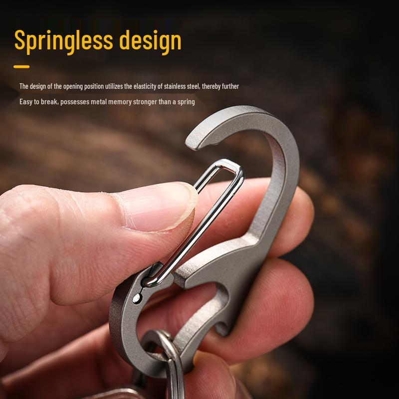 Titanium Alloy Multifunctional Car Keychain & Bottle Opener for Outdoor Use