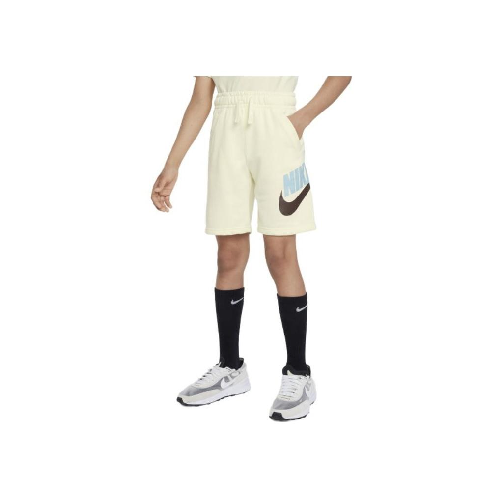 Nike Kids Loose Fit Logo Print Shorts Kids Bottoms Coconut-Milk-White CK0509-113