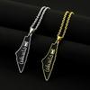 Unique ISR Map Pendant Necklace PLE Adjustable Chain Necklace Stainless Steel Material Suitable for Fashionable Outfits