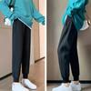 Women Thicken Cotton Sweatpants Autumn Winter Elastic Waist Bundle Foot Straight Trousers Fleece Warm Loose 5XL Casual Pants
