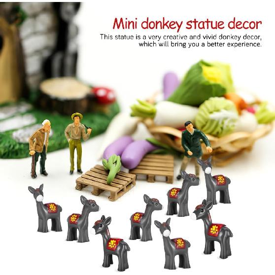 YARNOW 50 Pcs Little Donkey Figurines Tiny Resin Donkeys Miniature Donkey Crafts Small Donkey Figurine Bulk
