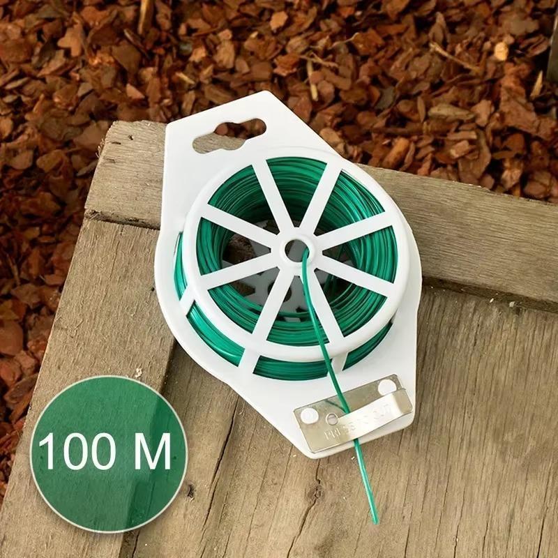50/100M Nylon Power Wire Loop Tape Flower Cable Tie Wire Multi-function Straps Fastener Reusable Garden Cable Ties Tape Supports