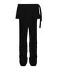 Nigaennikol Shirring Layered Skirt Pants_Black