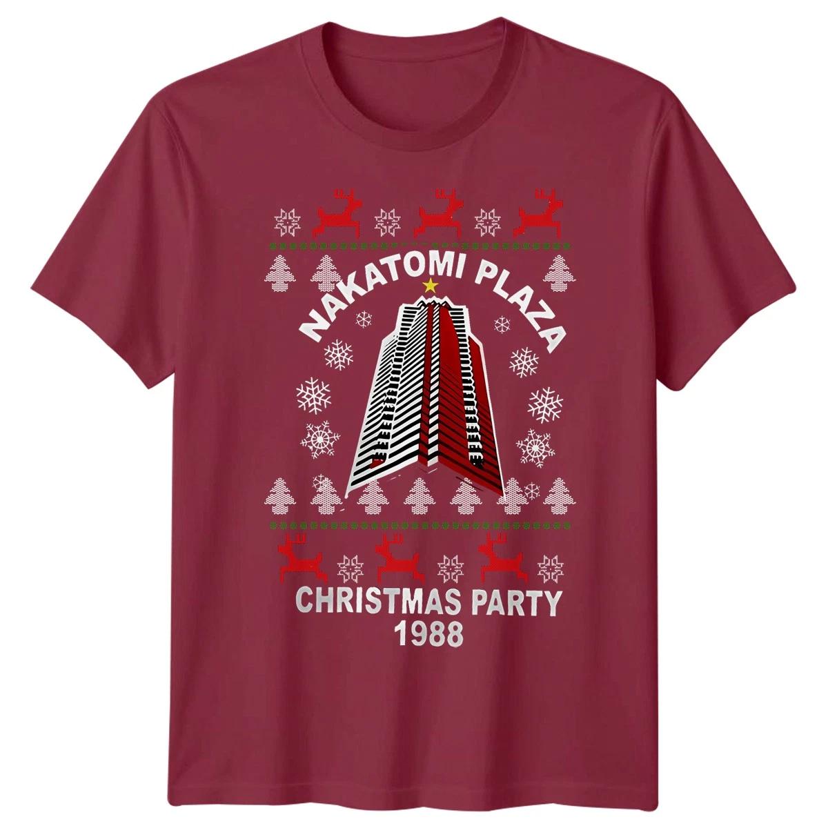 

Nakatomi Plaza Christmas Party 1988 T shirt Xmas Retro Vintage Men Women Tee #5 S