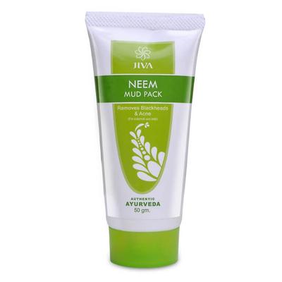 Argila para rosto: para espinhas e acne (50 g), Pacote de lama de Neem, Jiva