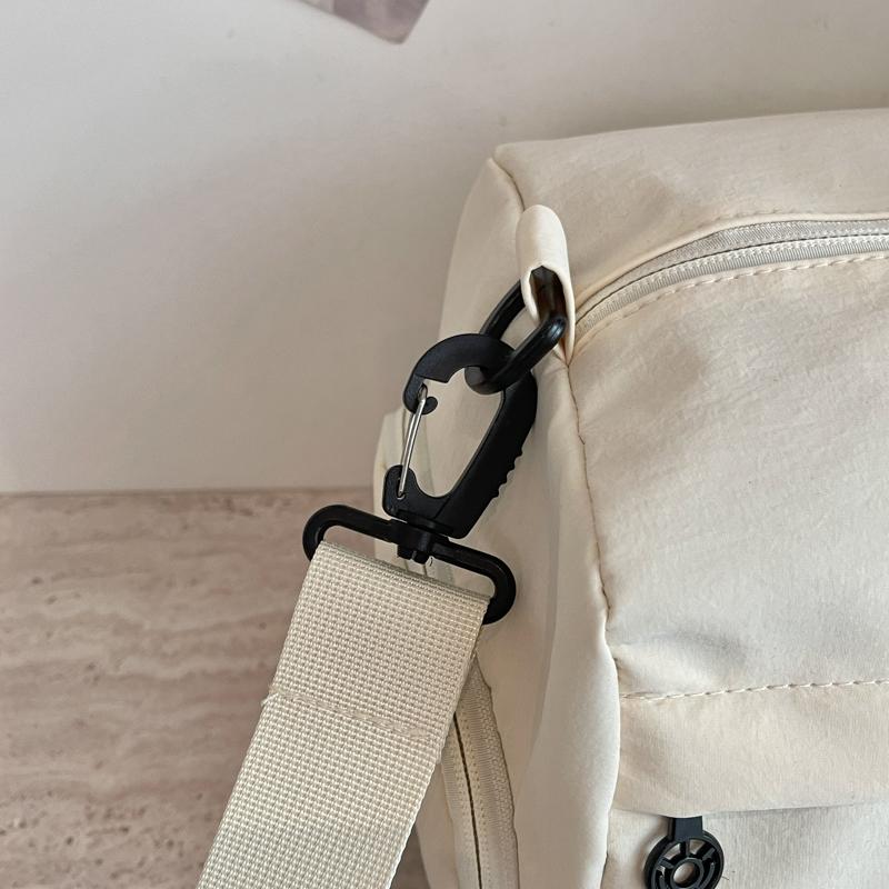 Bolsa de lona impermeable de nailon para mujer, bolsa de viaje, bolsa de gimnasio, bolso de mano con correa ajustable