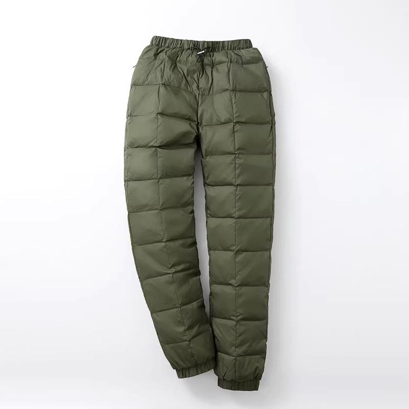 Unisex Plus Size Cotton Down Pants: Lightweight for Innerwear, Thickened for Outerwear, Ideal for Middle-aged and Elderly