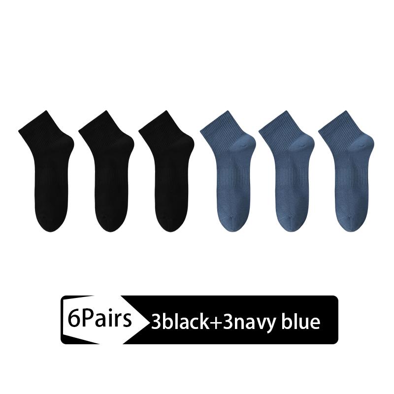 6Pairs High Quality Men's Mesh Socks Combed Cotton95% New Casual Breathable Socks Man Stripe Male Sock EU39-45