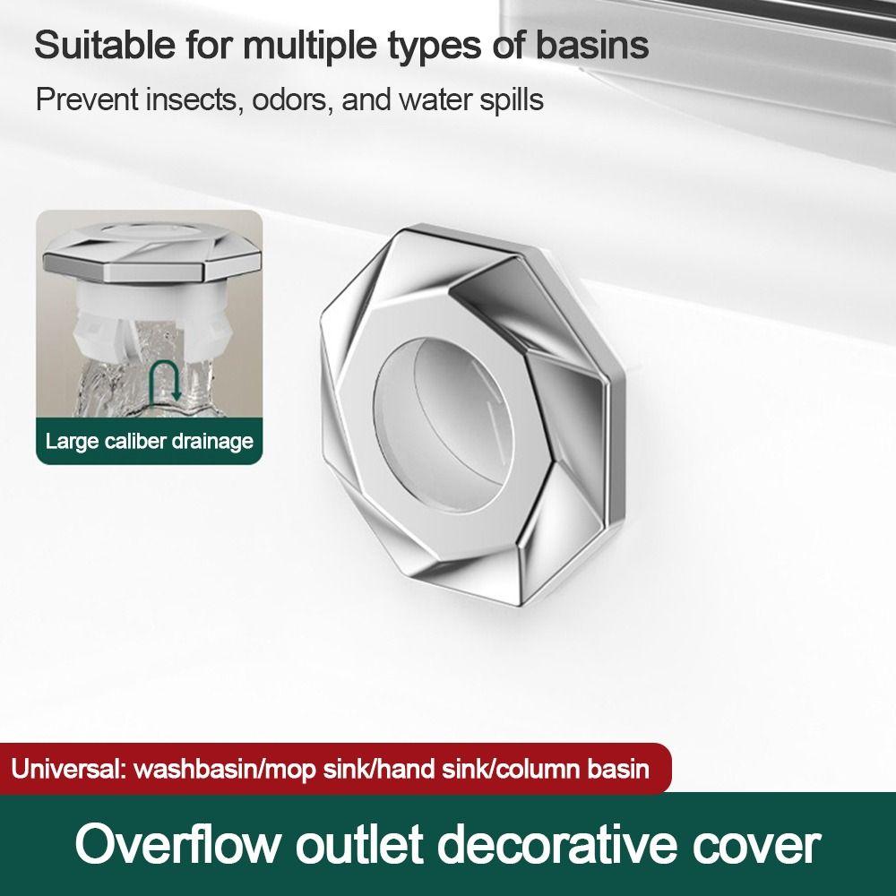 Replacement Wash Basin Overflow Ring Plug Plastic Sink Hole Cover  Kitchen Bathroom Supplies