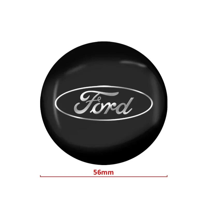 Nová 2026 Samolepka na auto Pro Ford 4KS Samolepka na středovou pokličku kola auta Logo Dekál na kolo Pro Ford Kuga Focus Fiesta Ecosport Mondeo