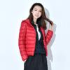 Women Coat Autumn Winter White Duck Down Jacket Solid Colors Warm Slim Zipper Fashion Light Down Coat