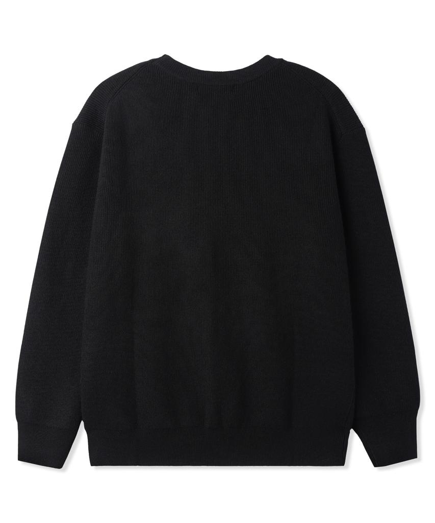 BAKKEN Soft Semi-Over Round Knit Bk8940_Black