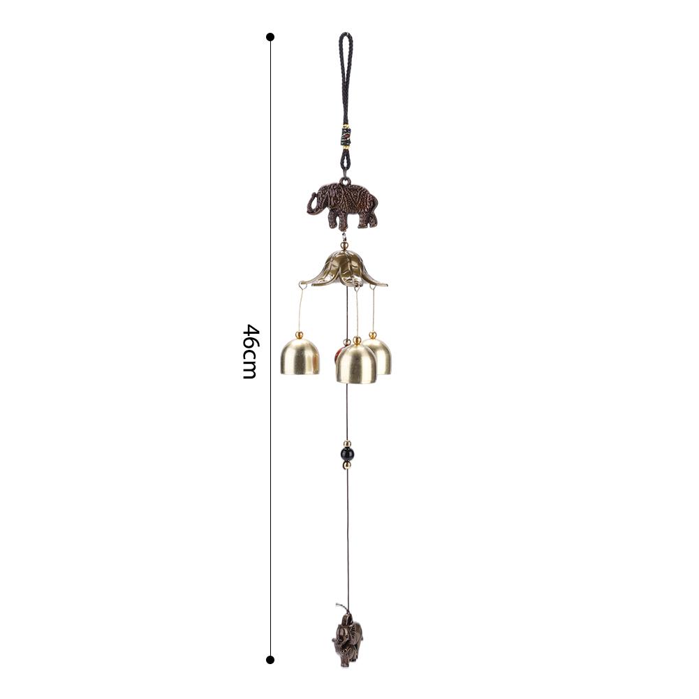 Antique Wind Chime Yard Garden Metal Wind Bells Elephant Chimes Metal Decoration Hanging Decor Ornaments