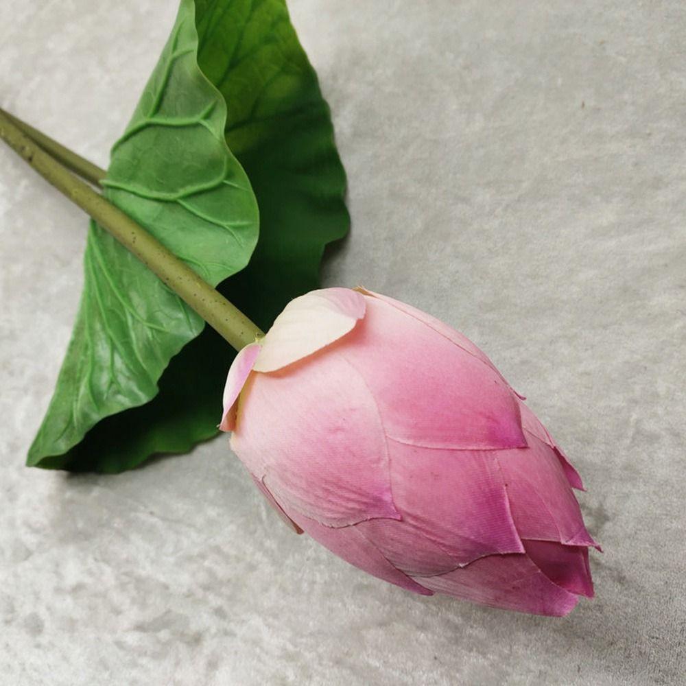 Long Stem Simulation Lotus Flower Green Plant Decorative Flower Home Decoration