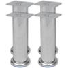 VidaXL Pieds ronds de canapé 8 pcs Chrome 180 mm