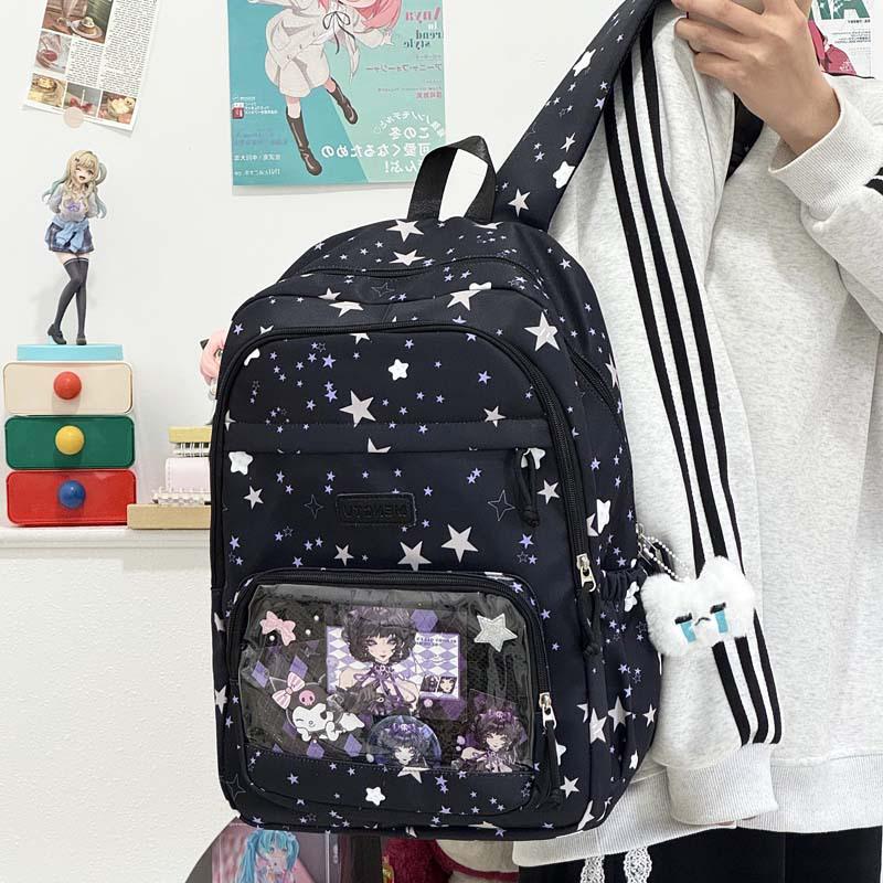 2025 Preppy Style Large-Capacity Itabag Backpack for Women, Korean Version, Ideal for Junior and High School Students