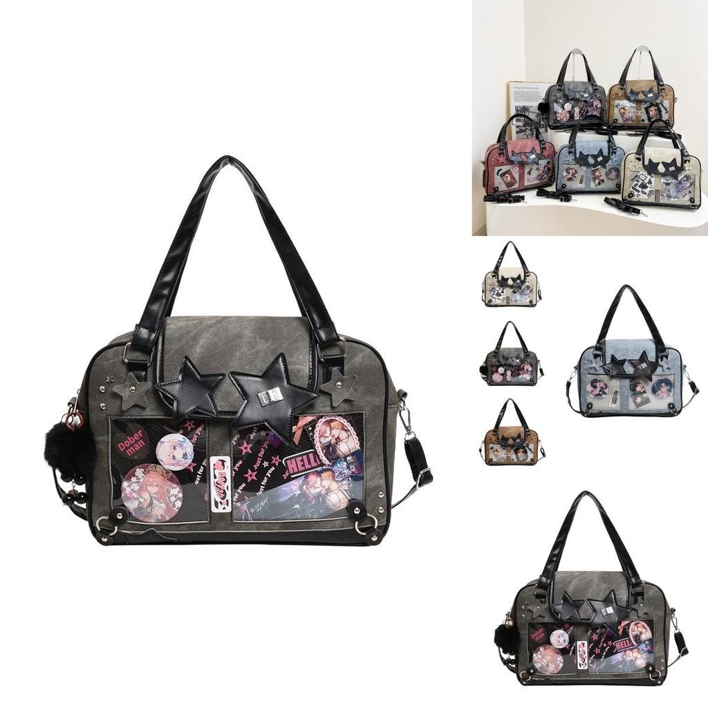 Sternförmige PU-Umhängetasche mit Reißverschluss für den täglichen Gebrauch weiblicher Studentinnen