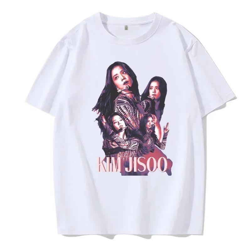 

BLACKPINK Kim Jisoo Vintage Stage Collage Graphic Oversized Black T-Shirt | K-pop Fan Merch Tee XXXL бежевий