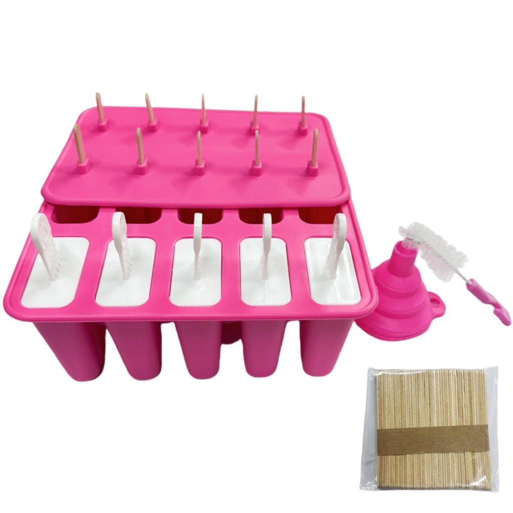 Silicone Ice Cream & Popsicle Mold - 12, 10, 6, 4 Cavities for DIY Treats