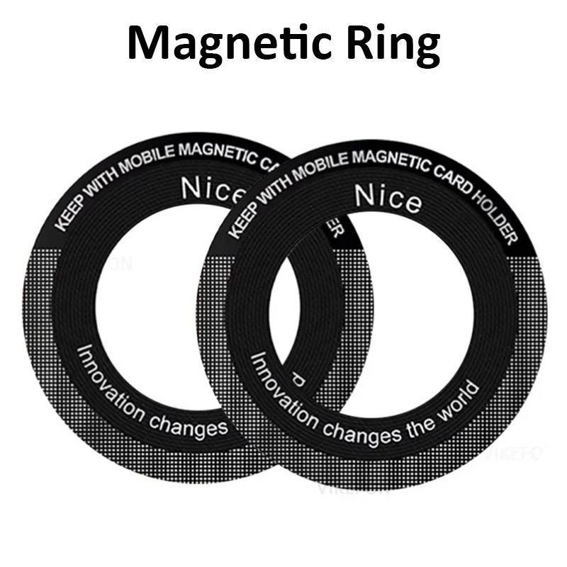 1pc Universal Magnetic Metal Ring Plate Sticker Wireless Charger Adapter for Magsafe Magnet Car Phone Holder Support